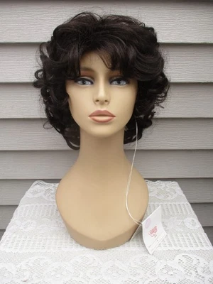 Beauty Trends Wig SARA Color #4 DARK BROWN Loose Curly Style NWT NO BOX - Image 1 of 4