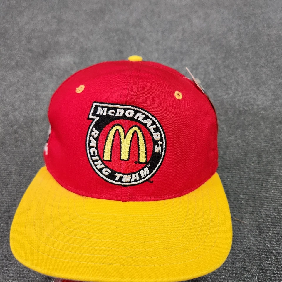 De colección Nascar Sombrero Snapback McDonalds Racing Team Bill Elliot Deadstock Años 90 Rojo Foto 1 de 4