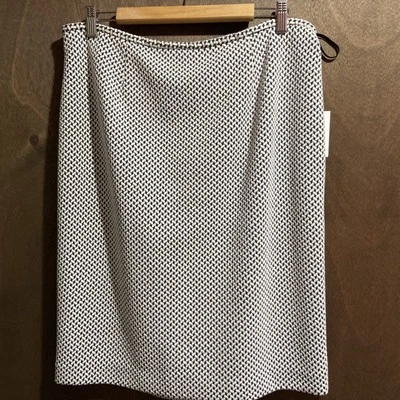 Falda lápiz Calvin Klein para mujer blanca y negra talla 14 nueva con etiquetas Foto 1 de 4