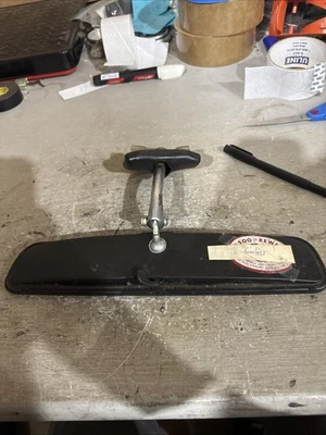 1967-1972 Oldsmobile Cutlass, 442, 12” BLACK Interior Rear View Mirror - Image 1 of 4