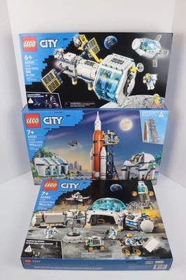 LEGO City Space Lot 60349 60350 69351 NSIB Retired Rocket Launch Lunar Research - Image 1 of 4