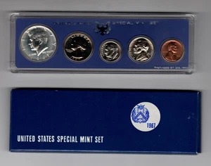 1967 US Special Mint Set 5 Coin w/ Nice Box 40% Silver dollar - Picture 1 of 2