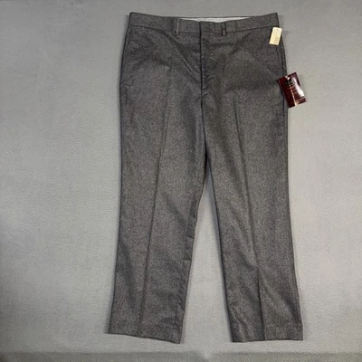Vintage Farah Dress Pants Mens 42x30* Heather Gray Straight Polyester Wool NWT - Image 1 of 4