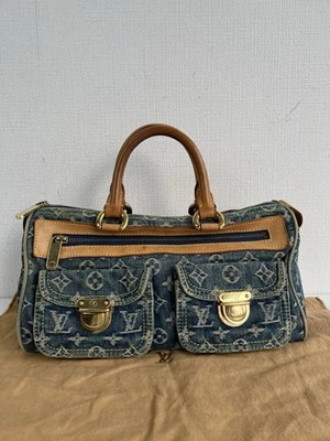 Louis Vuitton Denim Monogram Neo Speedy Handbag Blue - Image 1 of 4