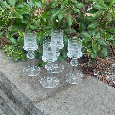 Kosta Boda Vintage Husar Cordial Liqueur Schnapps Glasses Set of 4 - Image 1 of 4