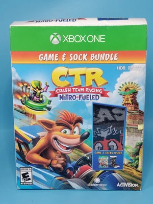 (No Game) 2019 Xbox One Crash Team Racing Nitro Fueled Game Socks Bundle - Image 1 of 4