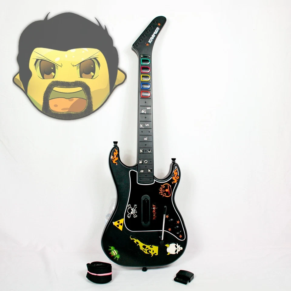 Guitar Hero Kramer Striker Guitarra PS2 Dongle Incluido Rojo Octano Probado y Funciona Foto 1 de 4