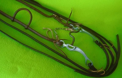 Dennis MORELAND Port Bit Complete Cutting Cowhorse BRIDLE~Nice HEADSTALL~REINS - Image 1 of 4