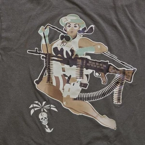 Vintage USMC "Steel Death" T-Shirt Andrew Bawidamann Design – Size M – Rare USA - Picture 1 of 9