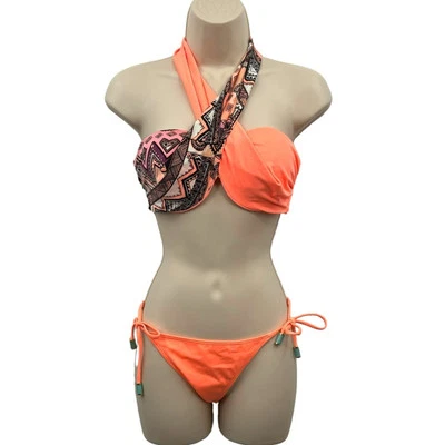 NUEVO H&M Bikini Estampado Tribal Naranja Multicolor Talla 34 D/4 | 2834 Foto 1 de 4