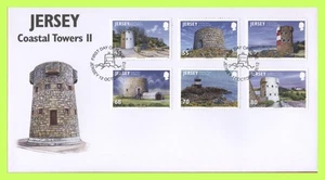 Jersey 2012 Costal Towers II, set on First Day Cover - Picture 1 of 1