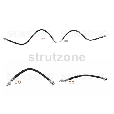 Línea de freno hidráulico de manguera de freno delantero trasero 4 para Nissan Murano 2003 Foto 1 de 4