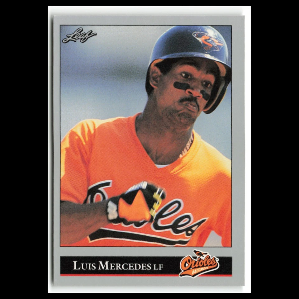 Luis Mercedes #130 1992 Leaf Baltimore Orioles Baseball Card MLB NM - Image 1 of 3