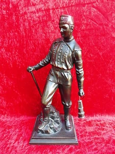 schöne, alte Metallfigur , Bergmann , 35cm , ü. 3,3kg - Bild 1 von 1