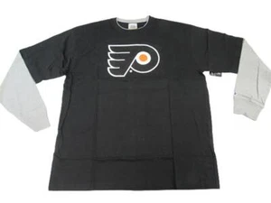 New Philadelphia Flyers Mens Sizes 2XL-3XL-4XL-Tall Majestic Long Sleeve Shirt - Picture 1 of 8