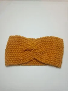 Handmade mustard chunky knit headband, ear warmer - Picture 1 of 3