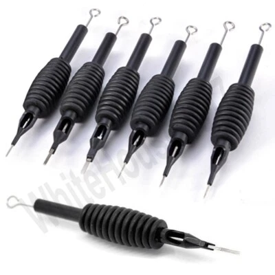 Combo de aguja de tatuaje estéril con tubo de agarre y punta de 3/4" - RL, RS, M1 Foto 1 de 4