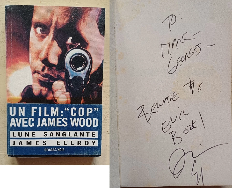 C1 James ELLROY Lune Sanglante 1988 Blood on the Moon DEDICACE Signed ENVOI - Photo 1/1