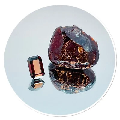 Granate Australiano Brillante Sangre Rojo Piedra Preciosa Natural 2.80 Quilates Sin Tratar Foto 1 de 4