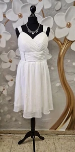 Abendkleid Ballkleid Jugendweihe weiß kurz Größe 36 - Bild 1 von 5