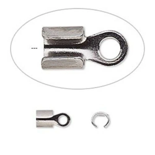 10 crimpadoras de extremo redondo Gunmetal de latón negro de 10x5 mm para cables de 4 mm de espesor de diámetro Foto 1 de 1