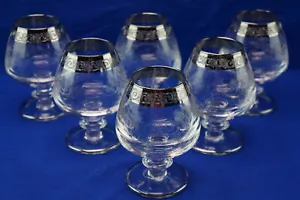 Gafas de brandy banda de platino UNK13598 (6), 5" X 2" - Imagen 1 de 10