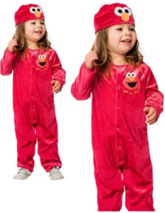 Baby Elmo Fancy Dress Costume Toddlers Sesame Street Outfit Kids - Picture 1 of 5