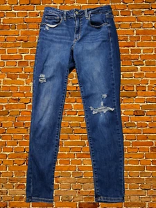 DAMEN GAP GRÖSSE 29RS/8 BLAU STRETCH DENIM SKINNY ANKLE JEANS JEGGINGS W29 L27 - Bild 1 von 3