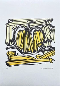 ROY LICHTENSTEIN - Yellow Apple - signed, numbered edition 100/150, 35x50 cm - Picture 1 of 5