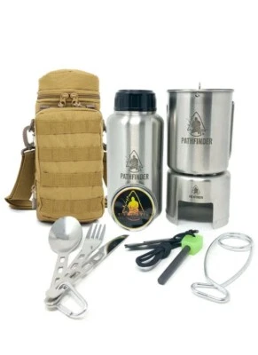 Juego de kit de cocina de camping con botella de acero inoxidable | Entrega gratuita en EE. UU. Foto 1 de 4