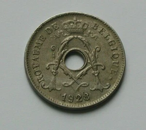1928 BELGIUM Belgique Albert I Coin - 10 Centimes - VF+ toned - Picture 1 of 2