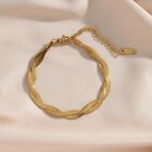 Snake bracelet 14K /585 gold yellow gold plated 16 cm + 5 cm, 6g