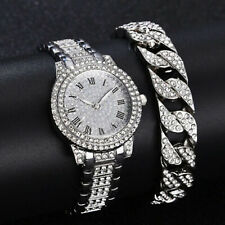 Luxury Diamond Rhinestone Bracelet Women Gold Silver Watch Ladies Wrist Watches