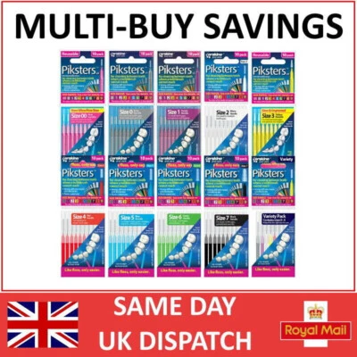 Piksters Interdental Brushes 0.45mm - Purple Size 1 - Pack Of 10