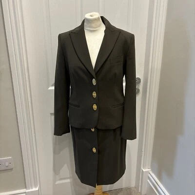 Traje Falda Moschino Verde Salvia Talla 12  Foto 1 de 4