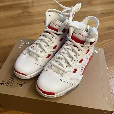 🔥Zapatillas Nike Air Jordan 6-17-23 GS Blanco Rojo Talla 7Y DM1159 106 Foto 1 de 4