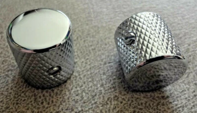 PERILLAS DE CONTROL DE GUITARRA ELÉCTRICA TELEOBJETIVO DE METAL TONO DE VOLUMEN ÁCARO en CROMO Foto 1 de 4