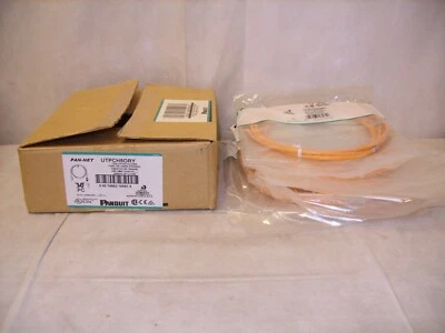 (9) Panduit - TX5E UTP Patch Cord Cable T568A CM 24AWG Stranded Orange - 5Ft - Image 1 of 4