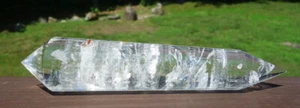 Vogel Inspired 24 Sided Quartz Double Terminated Crystal Wand 8" Long - Picture 1 of 12