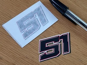 Brayden Elliott Race Number 51 - (Very Small Pair) - UK Seller - Picture 1 of 1
