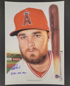 Jared Walsh signed "21 All Star" Topps Living Set Fine Art Print /35 Beckett BAS - Picture 1 of 3