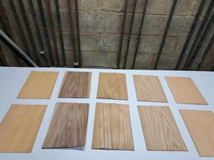 Wood Veneer Sample Pack - 10 PIECES 300mm x 210mm - for marquetry - Pack 169 - Picture 1 of 7