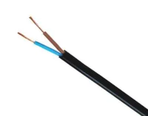 50m ROLL - Black Flat Lighting Cable Flex 2192Y 2-Core 0.75mm² - Picture 1 of 1