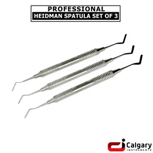 Heidman Spatula Set of 3 Double Ended Dental Composite Filling Lab Instruments - Picture 1 of 3