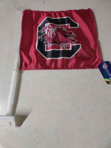 Officially Licensed NCAA South Carolina Gamecocks Team Logo Red Car Window Flag Cover