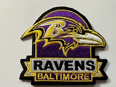 Rare NFL Baltimore Ravens Iron-On TEAM Patch.Mint.Same day Shipping. GO RAVENS ! - Image 1 of 4