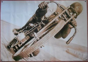 Póster vintage grande talla real de motocicleta Harley 24x36 nuevo - Imagen 1 de 1