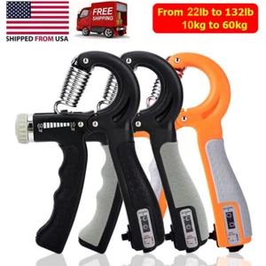 Hand Grip Strengthener Strength Gripper Finger Exerciser Therapy Forearm Trainer - Picture 1 of 18