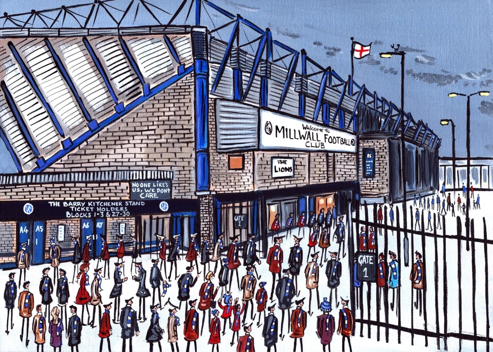 Impresión A4 Nuevo Millwall club de fútbol sur de Londres artista Dan  Foto 1 de 1