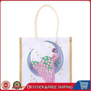 Moon Fairy Diamond Painting Handbag DIY Linen Shopping Storage Bag (AA1032)
